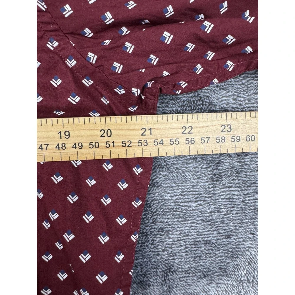 Banana Republic Shirt Mens M Burgundy Stretch Soft Wash Slim Fit Long Sleeve